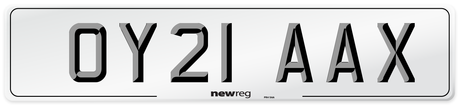 OY21 AAX Number Plate from New Reg